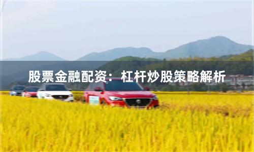 股票金融配资：杠杆炒股策略解析
